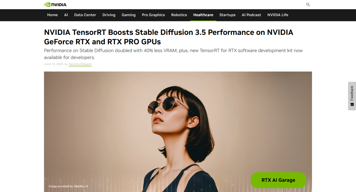 NVIDIA TensorRT Boosts Stable Diffusion 3.5 Performance on NVIDIA GeForce RTX and RTX PRO GPUs