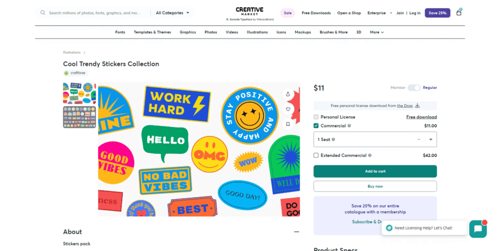 Cool Trendy Stickers Collection SNS 装飾 ポップ