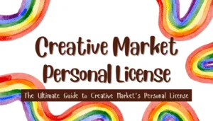 Creative Marketのパーソナルライセンスについて網羅的に解説した完全ガイドのアイキャッチ画像。水彩の虹が描かれている。