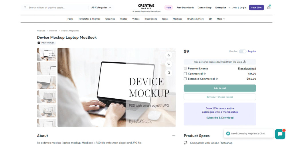 自分のデザインがリアルな仕事風景に溶け込む、高品質なMacBookモックアップ素材。