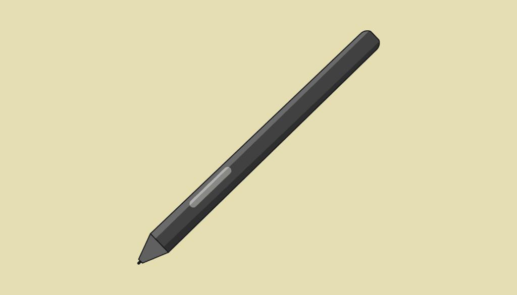 ペーパーライクフィルム使用時の最大の課題である、Wacom Pro Pen 3のペン先の摩耗問題について解説するためのイラスト。