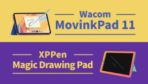 Wacom MovinkPad 11とXPPen Magic Drawing Pad 2025の徹底比較。約7万円のライバル機種を、ペン性能・ディスプレイ・機能性(DP-in・ストレージ)の観点からデザイナーがレビュー。