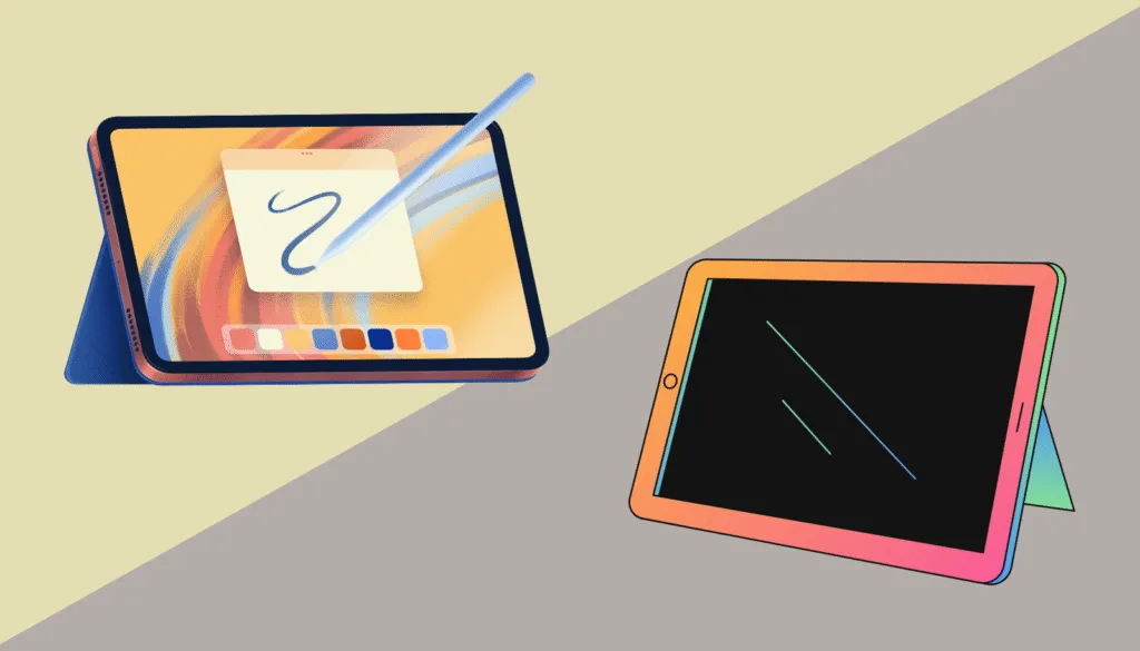 ほぼ同等の性能（ミドルレンジSoC・8GBメモリ）を持つAndroidお絵かきタブレット2機種の比較。スペックが近いため、選択の軸は「ペン体験」と「機能性」のどちらを優先するかになる。