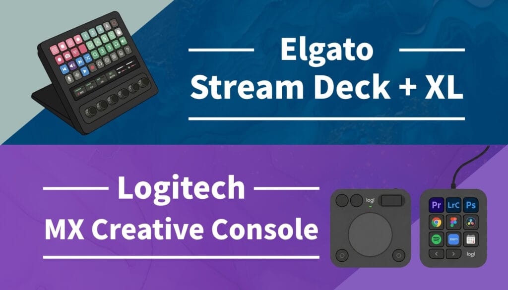 2026年最新版!最強の左手デバイス「Stream Deck + XL」と「MX Creative Console」を徹底比較したアイキャッチ