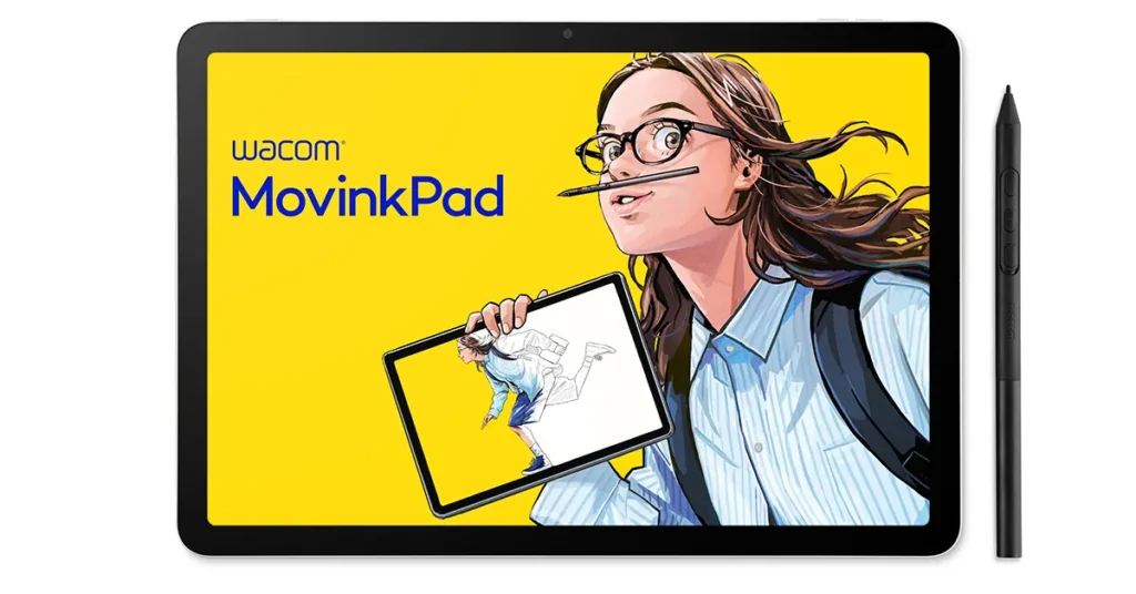 Wacom MovinkPad 11と付属のWacom Pro Pen 3。iPadユーザーも驚く沈み込みゼロの極上の描き心地を実現。