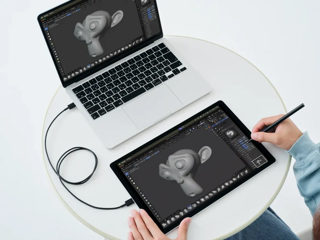 ノートPCに接続して液タブとして使用しているWacom MovinkPad Pro 14の実験的機能「Instant Pen Display Mode」