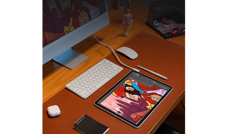 ケーブル1本でデスクトップPCと接続し、液晶ペンタブレットとして活用しているXPPen Magic Pro 13の作業環境